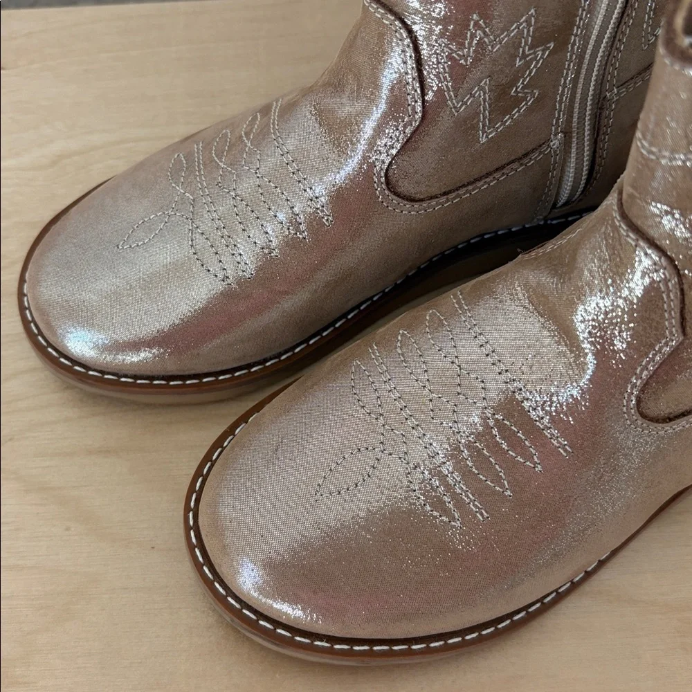 Elephantito Hannah Suede Leather Boot Metallic Blush